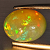 Natural Multi-Color Play Of Colour Opal Gemstone 2.40 Ct. Oval Cabochon Shape 11 x 8.5 Mm Natural Multi-Color Play Of Colour Opal Gemstone 2.40 Ct. Oval Cabochon Shape 11 x 8.5 Mm
