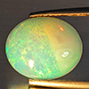 Natural Multi-Color Play Of Colour Opal Gemstone 2.30 Ct. Oval Cabochon Shape 12.1 x 10 Mm Natural Multi-Color Play Of Colour Opal Gemstone 2.30 Ct. Oval Cabochon Shape 12.1 x 10 Mm