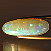 Natural Multi-Color Play Of Colour Opal Gemstone 3.92 Ct. Oval Cabochon Shape 20.3 x 7.5 Mm. Natural Multi-Color Play Of Colour Opal Gemstone 3.92 Ct. Oval Cabochon Shape 20.3 x 7.5 Mm.