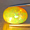 Natural Multi-Color Play Of Colour Opal Gemstone 3.97 Ct. Oval Cabochon Shape 12 x 8.8 Mm Natural Multi-Color Play Of Colour Opal Gemstone 3.97 Ct. Oval Cabochon Shape 12 x 8.8 Mm