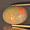 Natural Multi-Color Play Of Colour Opal Gemstone 1.76 Ct. Oval Cabochon Shape 10.5 x 7.9 Mm Natural Multi-Color Play Of Colour Opal Gemstone 1.76 Ct. Oval Cabochon Shape 10.5 x 7.9 Mm