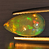 Natural Multi-Color Play Of Colour Opal Gemstone 1.51 Ct. Pear Cabochon Shape 12 x 6.8 Mm. Natural Multi-Color Play Of Colour Opal Gemstone 1.51 Ct. Pear Cabochon Shape 12 x 6.8 Mm.