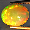 Natural Multi-Color Play Of Colour Opal Gemstone 1.94 Ct. Oval Cabochon Shape 10.5 x 8.2 Mm. Natural Multi-Color Play Of Colour Opal Gemstone 1.94 Ct. Oval Cabochon Shape 10.5 x 8.2 Mm.