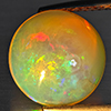 Natural Multi-Color Play Of Colour Opal Gemstone 3.76 Ct. Round Cabochon Shape 11.7 Mm Natural Multi-Color Play Of Colour Opal Gemstone 3.76 Ct. Round Cabochon Shape 11.7 Mm