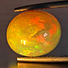 Natural Multi-Color Play Of Colour Opal Gemstone 3.75 Ct. Oval Cabochon Shape 11.7 x 9.8 Mm. Natural Multi-Color Play Of Colour Opal Gemstone 3.75 Ct. Oval Cabochon Shape 11.7 x 9.8 Mm.