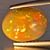 Natural Multi-Color Play Of Colour Opal Gemstone 1.99 Ct. Oval Cabochon Shape 11.4 x 8.4 Mm. Natural Multi-Color Play Of Colour Opal Gemstone 1.99 Ct. Oval Cabochon Shape 11.4 x 8.4 Mm.