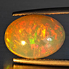 Natural Multi-Color Play Of Colour Opal Gemstone 3.56 Ct. Oval Cabochon Shape 14 x 10.5 Mm. Natural Multi-Color Play Of Colour Opal Gemstone 3.56 Ct. Oval Cabochon Shape 14 x 10.5 Mm.