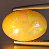 Natural Multi-Color Play Of Colour Opal Gemstone 2.58 Ct. Oval Cabochon Shape 12.8 x 9 Mm. Natural Multi-Color Play Of Colour Opal Gemstone 2.58 Ct. Oval Cabochon Shape 12.8 x 9 Mm.