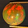 Natural Multi-Color Play Of Colour Opal Gemstone 2.81 Ct. Round Cabochon Shape 9.9 Mm Natural Multi-Color Play Of Colour Opal Gemstone 2.81 Ct. Round Cabochon Shape 9.9 Mm