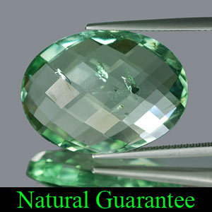 23.76 Ct. Oval Checkerboard Natural Green Amethyst Gem