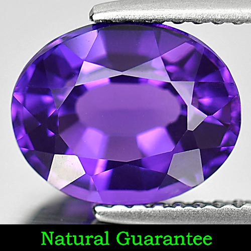 2.53 Ct. Calibrate Size 10 x 8 Mm. Clean Oval Natural Gem Violet Amethyst