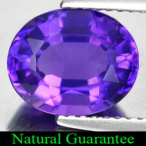 2.46 Ct. Clean Natural Gem Purple Amethyst Oval Shape Size 10 x 8 mm.