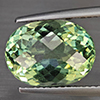 Natural Green Amethyst 4.82 Ct. Oval Checkerboard Cut 12.7 x 9.4 Mm Gemstone from Brazil