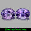Purple Amethyst 16.20 Ct. Clean Matching Pair Oval Concave Cut Natural Gemstone