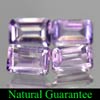 2.06 Ct. 4 Pcs. Octagon Natural Purple Amethyst Gems