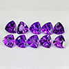 Natural Purple Amethyst 3.81 Ct. 10 Pcs. Trilliant VVS 5 x 5 Mm. Gemstone