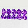 Natural Purple Amethyst 4.13 Ct. 10 Pcs. Trilliant VVS 5.2 x 5.2 Mm Gemstone