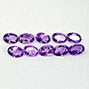 Natural Gemstones Purple Amethyst 4.01 Ct. 10 Pcs. Oval 6.2 x 4.1 Mm. Unheated