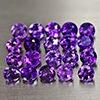 Natural Purple Amethyst 2.25 Ct. 20 Pcs. Round VVS 3.1 Mm. Gemstone