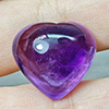 Natural Violet Amethyst 21.41 Ct. Heart Shape Cabochon 19.1 x 18 Mm Gemstone