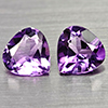 Natural Purple Amethyst 1.22 Ct. 2 Pcs Pear Shape 6.1 Mm Gemstones