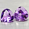 Natural Purple Amethyst 1.33 Ct. 2 Pcs Pear Shape 6.4 Mm Gemstones