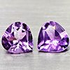 Natural Purple Amethyst 1.31 Ct. 2 Pcs Pear Shape 6.2 Mm Gemstones