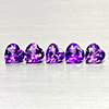 Natural Violet Amethyst 2.00 Ct 5 Pcs Heart Shape 5.1 x 5.2 Mm Gemstones