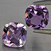 Natural Purple Amethyst 1.79 Ct. 2 Pcs Cushion Shape 6.2 Mm Gemstone From Brazil