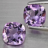 Natural Purple Amethyst 1.61 Ct. 2 Pcs Cushion Shape 6.1 Mm Gemstone From Brazil