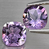 Natural Purple Amethyst 1.81 Ct. 2 Pcs Cushion Shape 6.3 Mm Gemstone From Brazil