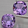 Natural Purple Amethyst 1.70 Ct. 2 Pcs Cushion Shape 6.3 Mm Gemstone From Brazil