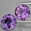Natural Purple Amethyst 3.92 Ct. 2 Pcs Round Shape 8.2 Mm Gemstone From Brazil