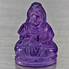 Natural Purple Amethyst Gemstones 5.51 Ct. Carving Godess Guan Yin Shape 17 x 10.2 Mm.