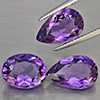 Natural Purple Amethyst 10.30 Ct. 3 Pcs Mixed Shape Gemstone From Brazil