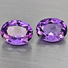 Natural Purple Amethyst 5.01 Ct. 2 Pcs Oval Shape 10 x 8.9 Mm Gemstone From Brazil