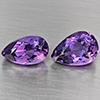 Natural Purple Amethyst 8.12 Ct. 2 Pcs Pear Shape 13.3 x 9.2 Mm Gemstone From Brazil