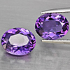 Natural Purple Amethyst 5.43 Ct. 2 Pcs Oval Shape 10.4 x 8.3 Mm Gemstone From Brazil