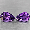 Natural Purple Amethyst 6.42 Ct. 2 Pcs Pear Shape 12.3 x 8.1 Mm Gemstone From Brazil