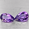 Natural Purple Amethyst 7.14 Ct. 2 Pcs Pear Shape 13.2 x 9.1 Mm Gemstone From Brazil