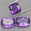 Natural Purple Amethyst 11.84 Ct. 3 Pcs Mixed Shape Gemstone From Brazil