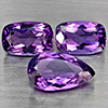 Natural Purple Amethyst 9.66 Ct. 3 Pcs Mixed Shape Gemstone From Brazil