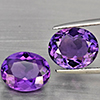 Natural Purple Amethyst 7.76 Ct. 2 Pcs Oval Shape 11.3 x 9.3 Mm Gemstone From Brazil