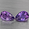 Natural Purple Amethyst 8.45 Ct. 2 Pcs Pear Shape 13.3 x 9.1 Mm Gemstone From Brazil