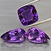 Natural Purple Amethyst 11.15 Ct. 3 Pcs Mixed Shape Gemstone From Brazil