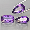 Natural Purple Amethyst 13.75 Ct. 3 Pcs Mixed Shape Gemstone From Brazil