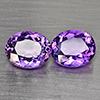 Natural Purple Amethyst 7.65 Ct. 2 Pcs Oval Shape 11.5 x 9.6 Mm Gemstone From Brazil