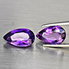 Natural Purple Amethyst 8.69 Ct. 2 Pcs Pear Shape 14.9 x 8.9 Mm Gemstone From Brazil