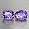Natural Purple Amethyst 5.29 Ct. 2 Pcs Oval Shape 10.4 x 8.1 Mm Gemstone From Brazil