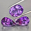 Natural Purple Amethyst 12.02 Ct. 3 Pcs Mixed Shape Gemstone From Brazil